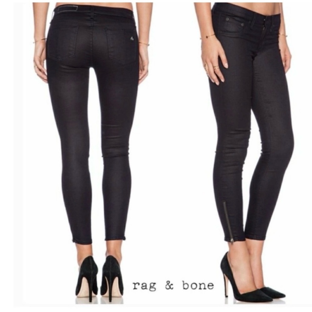Rag & Bone Zipper Capri Black Jeans Size 25